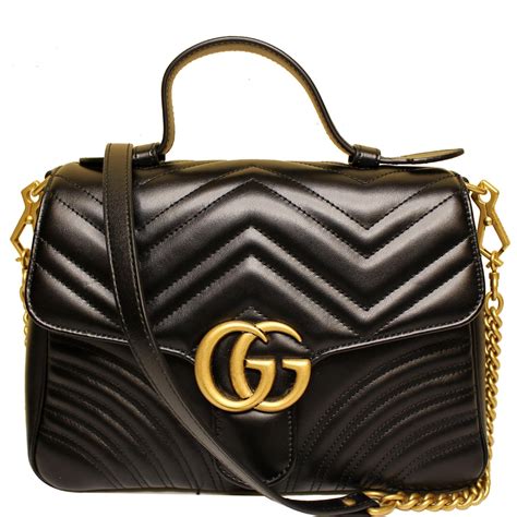 gucci black gg marmont small top handle bag|Gucci mini marmont backpack.